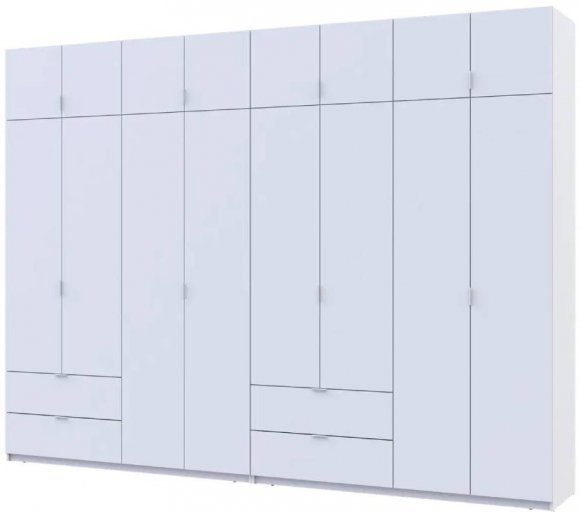 Шафа для одягу Doros Лукас Білий 4+4 ДСП 320х50х240 DRS-011690 (42005126) Шафа для одягу Doros Лукас Білий 4+4 ДСП 320х50х240 DRS-011690 (42005126)