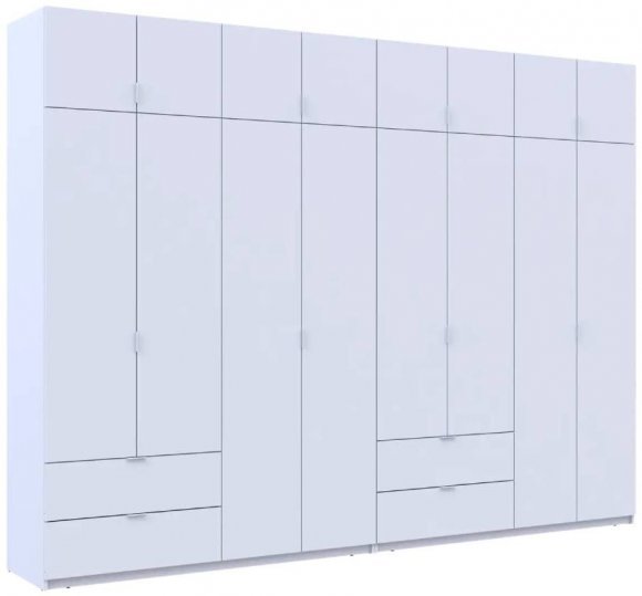 Шафа для одягу Doros Лукас Білий 4+4 ДСП 320х50х240 DRS-011690 (42005126) Шафа для одягу Doros Лукас Білий 4+4 ДСП 320х50х240 DRS-011690 (42005126)