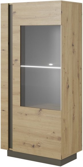 Вітрина низька Perfect Home Арко / Arco 1-дверна 1D1W/72 Дуб артизан/графіт (PFH-091060) Вітрина низька Perfect Home Арко / Arco 1-дверна 1D1W/72 Дуб артизан/графіт (PFH-091060)