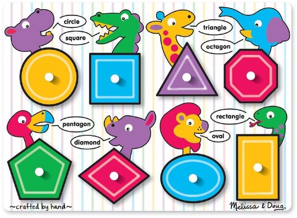 Melissa & Doug Геометрические фигуры - рамка-вкладыш MD3285