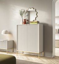 Комод високий Perfect Home Нова / Nova 2-дверний з золотими ніжками K104 Кашемір (PFH-091237) Комод високий Perfect Home Нова / Nova 2-дверний з золотими ніжками K104 Кашемір (PFH-091237)