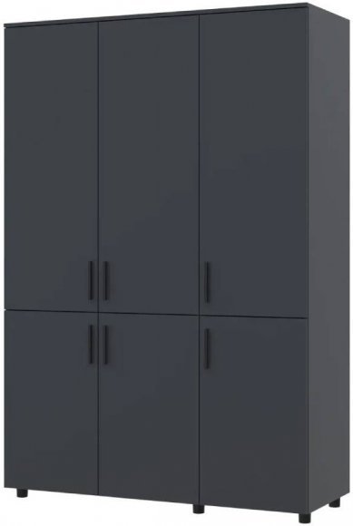 Шафа для одягу Doros Торн Антрацит 3 ДСП (штанга) 135х51.6х200 (DRS-012083)