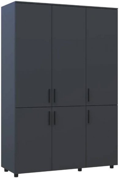 Шафа для одягу Doros Торн Антрацит 3 ДСП (штанга) 135х51.6х200 (DRS-012083)