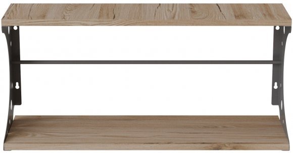 Настінна полиця Ferrum-decor Букін 330x600x240 метал Сірий ДСП Дуб Сан-Марино 16 мм (FRD-102878)