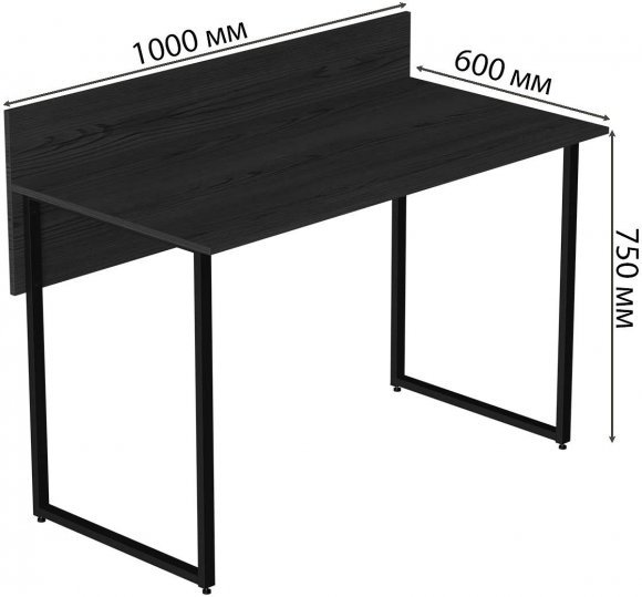 Комп'ютерний стіл Ferrum-decor Скай 76x100x60 чорний ДСП Сосна Кембра 32мм (FRD-103620)