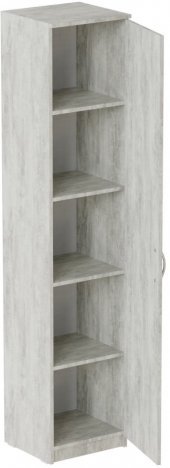 Пенал Анжело Ferrum-decor на 5 полиць із дверима 1900x400x380 ДСП Бетон 16 мм (FRD-104910)