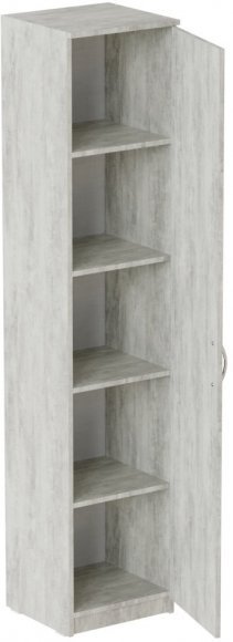 Пенал Анжело Ferrum-decor на 5 полиць із дверима 1900x400x380 ДСП Бетон 16 мм (FRD-104910) Пенал Анжело Ferrum-decor на 5 полиць із дверима 1900x400x380 ДСП Бетон 16 мм (FRD-104910)