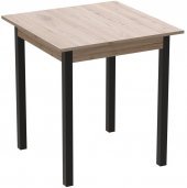Стіл кухонний Ferrum-decor Дієго 75x80x80 Чорний ДСП Сан-Марино 16мм (FRD-105655)