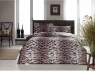 Постільна білизна сатин Sahra gulkurusu v03 темно-рожевий євро 200х220 см