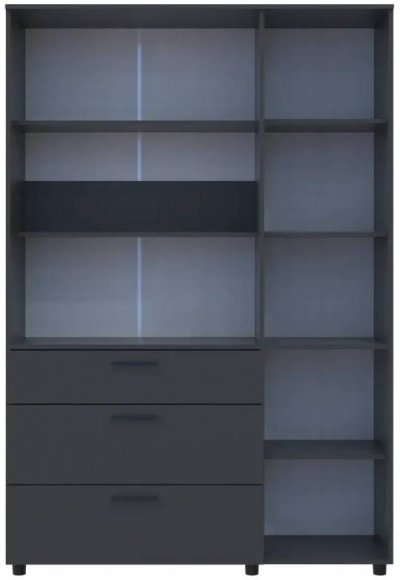 Шафа для одягу Doros Торн Антрацит 3 ДСП/3Ш (полиці) 135х51.6х200 (DRS-012084) Шафа для одягу Doros Торн Антрацит 3 ДСП/3Ш (полиці) 135х51.6х200 (DRS-012084)