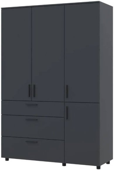 Шафа для одягу Doros Торн Антрацит 3 ДСП/3Ш (полиці) 135х51.6х200 (DRS-012084) Шафа для одягу Doros Торн Антрацит 3 ДСП/3Ш (полиці) 135х51.6х200 (DRS-012084)