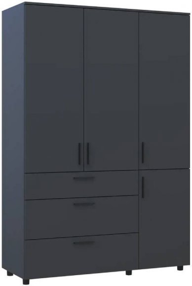 Шафа для одягу Doros Торн Антрацит 3 ДСП/3Ш (полиці) 135х51.6х200 (DRS-012084) Шафа для одягу Doros Торн Антрацит 3 ДСП/3Ш (полиці) 135х51.6х200 (DRS-012084)