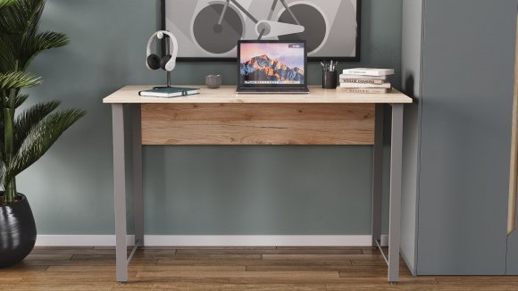 Комп'ютерний стіл Ferrum-decor Курт 75x120x60 сірий ДСП Дуб Сан-Марино 32мм (FRD-101845)