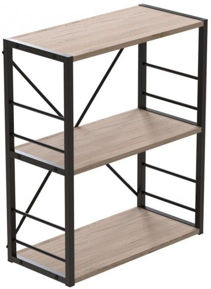 Етажерка 3/60 Ferrum-decor Серії Конект 73x60x28 чорний ДСП Дуб Сан-Марино 16мм (FRD-104255) Етажерка 3/60 Ferrum-decor Серії Конект 73x60x28 чорний ДСП Дуб Сан-Марино 16мм (FRD-104255)