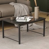 Стіл журнальний приставний Террі Комбо Ferrum-decor 345x662x440 Чорний метал ДСП Сосна Кембра 16 мм (FRD-105138)