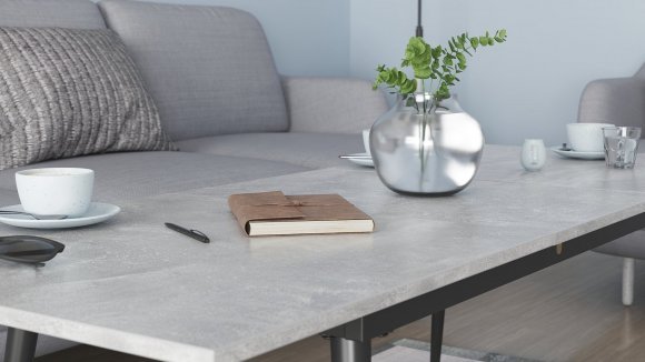 Стіл трансформер журнальний Dandi Small Ferrum-decor 45x120 160)x60 Чорний метал ДСП Бетон 16 мм (FRD-106785) Стіл трансформер журнальний Dandi Small Ferrum-decor 45x120 160)x60 Чорний метал ДСП Бетон 16 мм (FRD-106785)