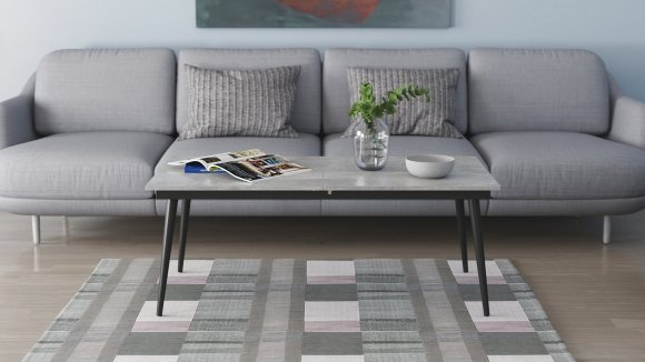 Стіл трансформер журнальний Dandi Small Ferrum-decor 45x120 160)x60 Чорний метал ДСП Бетон 16 мм (FRD-106785) Стіл трансформер журнальний Dandi Small Ferrum-decor 45x120 160)x60 Чорний метал ДСП Бетон 16 мм (FRD-106785)
