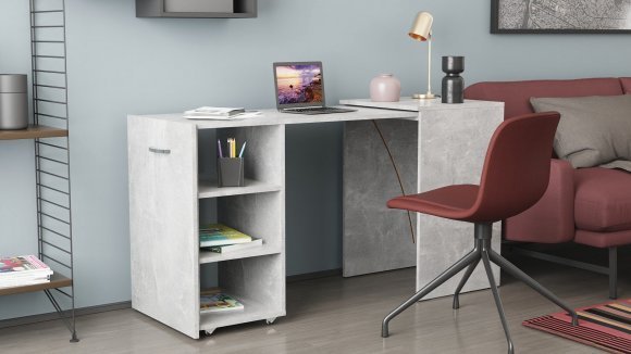 Стіл-тумба трансформер Смарт 1/2 Ferrum-decor 750x1450x600 ДСП Бетон 16 мм (FRD-105080) Стіл-тумба трансформер Смарт 1/2 Ferrum-decor 750x1450x600 ДСП Бетон 16 мм (FRD-105080)