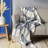 Плед вафельний Carmen lacivert синій 180х220 см євро svt-2000022297974