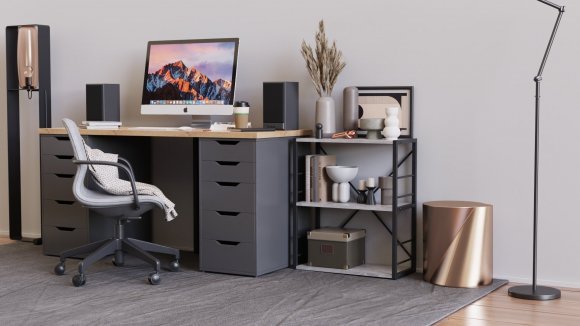 Етажерка 3/60 Ferrum-decor Серії Конект 75x60x28 чорний ДСП Бетон 16мм (FRD-104256) Етажерка 3/60 Ferrum-decor Серії Конект 75x60x28 чорний ДСП Бетон 16мм (FRD-104256)