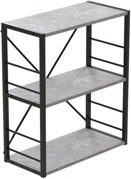 Етажерка 3/60 Ferrum-decor Серії Конект 75x60x28 чорний ДСП Бетон 16мм (FRD-104256) Етажерка 3/60 Ferrum-decor Серії Конект 75x60x28 чорний ДСП Бетон 16мм (FRD-104256)