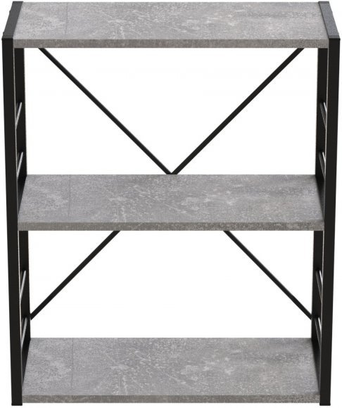 Етажерка 3/60 Ferrum-decor Серії Конект 75x60x28 чорний ДСП Бетон 16мм (FRD-104256) Етажерка 3/60 Ferrum-decor Серії Конект 75x60x28 чорний ДСП Бетон 16мм (FRD-104256)