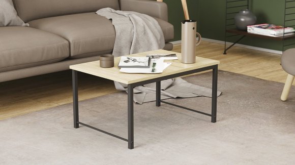 Стіл журнальний приставний Террі Комбо Ferrum-decor 345x662x440 Чорний метал ДСП Дуб Сонома 16 мм (FRD-105139) Стіл журнальний приставний Террі Комбо Ferrum-decor 345x662x440 Чорний метал ДСП Дуб Сонома 16 мм (FRD-105139)
