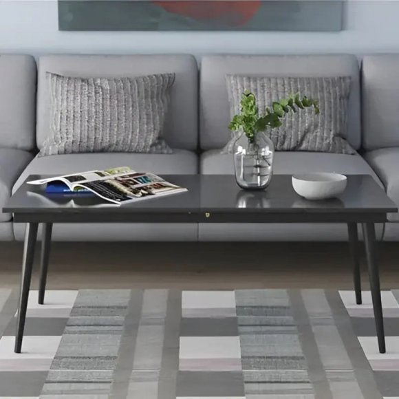 Стіл трансформер журнальний Dandi Small Ferrum-decor 45x120 160)x60 Чорний метал ДСП Сосна Кембра 16 мм (FRD-106786) Стіл трансформер журнальний Dandi Small Ferrum-decor 45x120 160)x60 Чорний метал ДСП Сосна Кембра 16 мм (FRD-106786)