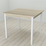 Кухонний стіл Ferrum-decor Агата 75x80x80 Білий ДСП Сонома 16мм (FRD-106249)