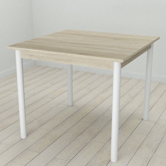 Кухонний стіл Ferrum-decor Агата 75x80x80 Білий ДСП Сонома 16мм (FRD-106249) Кухонний стіл Ferrum-decor Агата 75x80x80 Білий ДСП Сонома 16мм (FRD-106249)