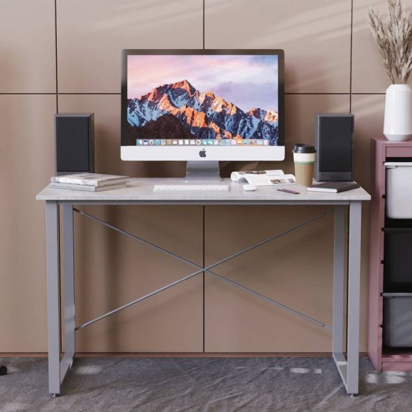 Стіл письмовий Дейв Ferrum-decor 750x1000x600 Сірий метал ДСП Бетон 16 мм (FRD-106436) Стіл письмовий Дейв Ferrum-decor 750x1000x600 Сірий метал ДСП Бетон 16 мм (FRD-106436)