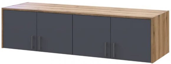 Антресоль Doros Ронді Дуб Артизан/Графіт 4 ДСП 160х52х41 DRS-011604 (80737832)