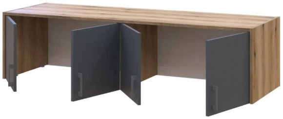 Антресоль Doros Ронді Дуб Артизан/Графіт 4 ДСП 160х52х41 DRS-011604 (80737832)