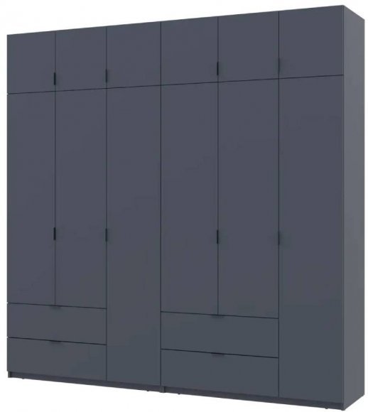 Шафа для одягу Doros Лукас Графіт 3+3 ДСП 240х50х240 DRS-011693 (42005109) Шафа для одягу Doros Лукас Графіт 3+3 ДСП 240х50х240 DRS-011693 (42005109)