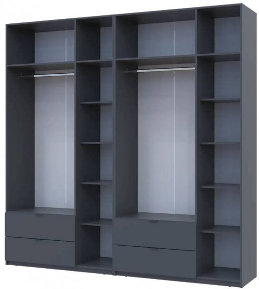 Шафа для одягу Doros Лукас Графіт 3+3 ДСП 240х50х240 DRS-011693 (42005109) Шафа для одягу Doros Лукас Графіт 3+3 ДСП 240х50х240 DRS-011693 (42005109)