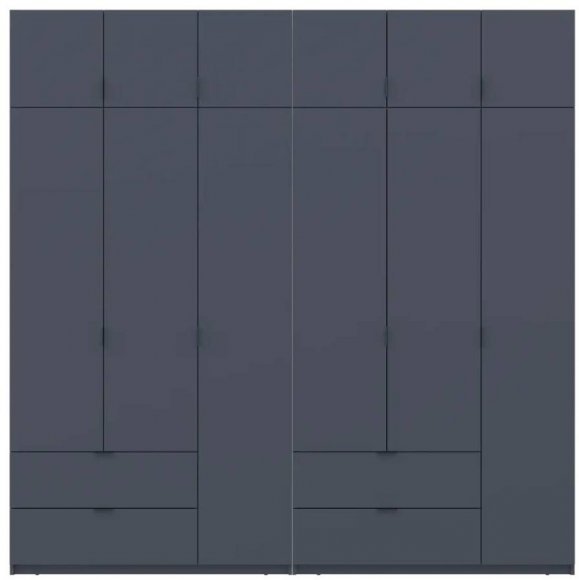 Шафа для одягу Doros Лукас Графіт 3+3 ДСП 240х50х240 DRS-011693 (42005109) Шафа для одягу Doros Лукас Графіт 3+3 ДСП 240х50х240 DRS-011693 (42005109)
