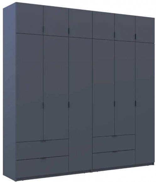 Шафа для одягу Doros Лукас Графіт 3+3 ДСП 240х50х240 DRS-011693 (42005109) Шафа для одягу Doros Лукас Графіт 3+3 ДСП 240х50х240 DRS-011693 (42005109)