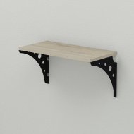 Полиця настінна Ferrum-decor Ханді 2 240x700x240 метал Чорний ДСП Сонома 16 мм (FRD-102643) Полиця настінна Ferrum-decor Ханді 2 240x700x240 метал Чорний ДСП Сонома 16 мм (FRD-102643)
