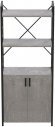 Етажерка 3/60 Ferrum-decor Серії Конект з тумбою 144x60x28 Чорний ДСП Бетон (FRD-104448)