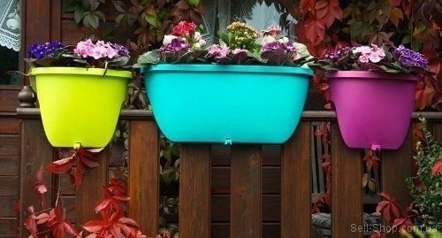 Кашпо на перила Balconia 60 см білий 41113810 Кашпо на перила Balconia 60 см білий 41113810