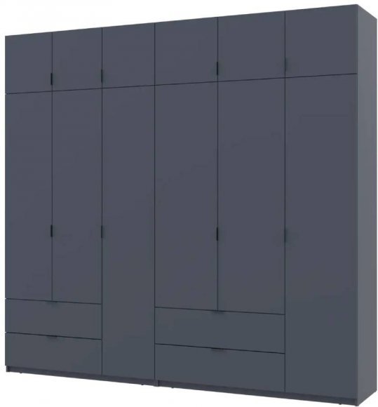 Шафа для одягу Doros Лукас Графіт 3+3 ДСП 255х50х240 DRS-011694 (42005113)