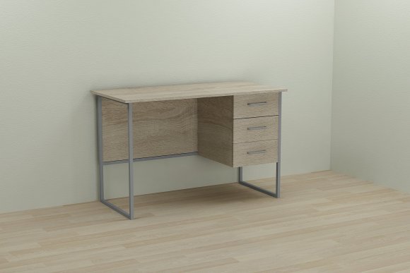 Письмовий стіл Ferrum-decor Гаррі 75x120x70 сірий ДСП Дуб Сонома 16мм (FRD-101472)