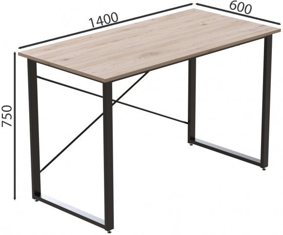 Комп'ютерний стіл Ferrum-decor Дейв 75x140x60 чорний ДСП Дуб Сан-Марино 32мм (FRD-101991) Комп'ютерний стіл Ferrum-decor Дейв 75x140x60 чорний ДСП Дуб Сан-Марино 32мм (FRD-101991)