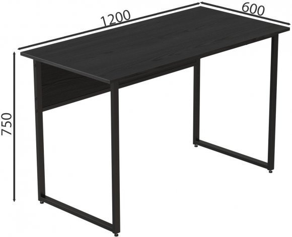 Комп'ютерний стіл Ferrum-decor Коди 75x120x60 чорний ДСП Сосна Кембра 32мм (FRD-103750)