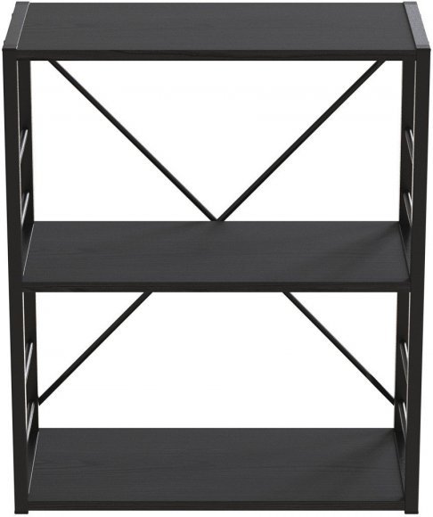 Етажерка 3/60 Ferrum-decor Серії Конект 73x60x28 чорний ДСП Сосна Кембра 16мм (FRD-104259)