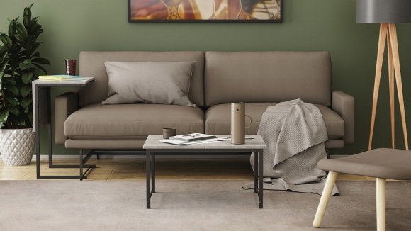 Стіл журнальний приставний Террі Комбо Ferrum-decor 345x662x440 Чорний метал ДСП Бетон 16 мм (FRD-105142) Стіл журнальний приставний Террі Комбо Ferrum-decor 345x662x440 Чорний метал ДСП Бетон 16 мм (FRD-105142)
