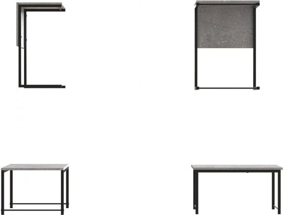 Стіл журнальний приставний Террі Комбо Ferrum-decor 345x662x440 Чорний метал ДСП Бетон 16 мм (FRD-105142) Стіл журнальний приставний Террі Комбо Ferrum-decor 345x662x440 Чорний метал ДСП Бетон 16 мм (FRD-105142)