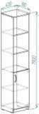 Пенал Анжело Ferrum-decor на 4 полиці з 1 дверима 1900x400x380 ДСП Бетон 16 мм (FRD-104916) Пенал Анжело Ferrum-decor на 4 полиці з 1 дверима 1900x400x380 ДСП Бетон 16 мм (FRD-104916)