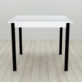 Стіл кухонний Ferrum-decor Агата 75x80x80 Чорний ДСП Біле 16мм (FRD-106254)