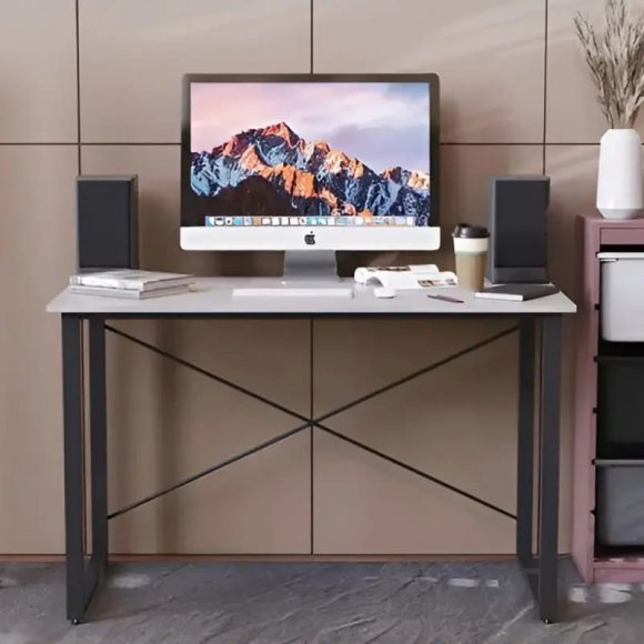 Стіл письмовий Дейв Ferrum-decor 750x1200x600 Чорний метал ДСП Бетон 16 мм (FRD-106440) Стіл письмовий Дейв Ferrum-decor 750x1200x600 Чорний метал ДСП Бетон 16 мм (FRD-106440)